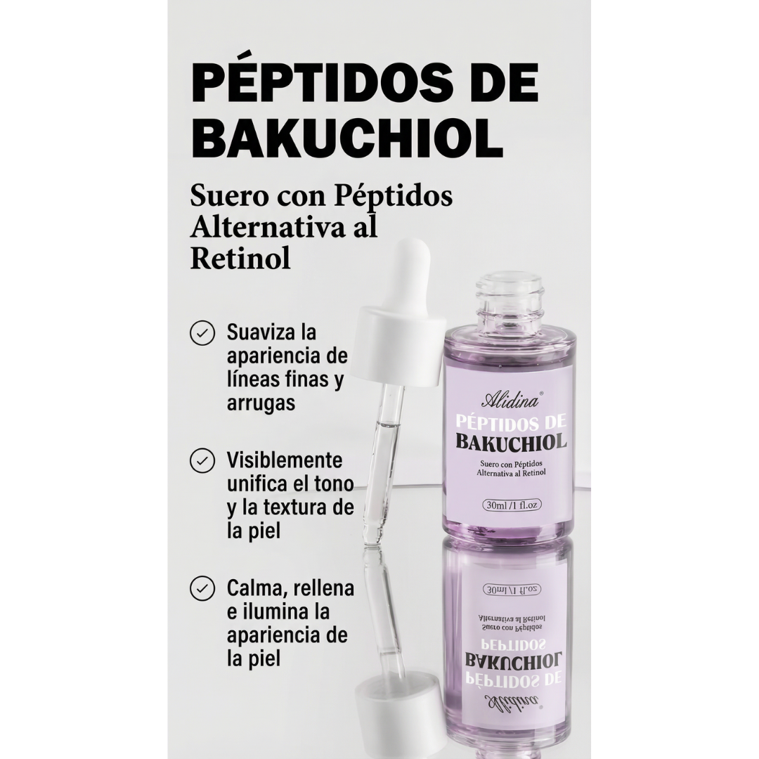 Suero de rejuvenecimiento bakuchiol para arrugas, reafirmante.